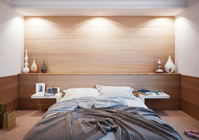 Grünes und kühles Schlafzimmer