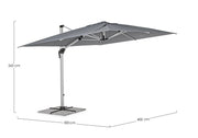 Ombrellone braccio alluminio grigio Ines 3x4