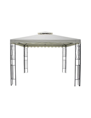 Gazebo con camino 3x3 metri beige