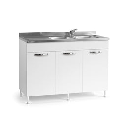 3 -Ront Reversible White Kitchen Sublaveling 120x50xh 85 cm