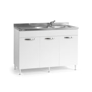 3 -Ront Reversible White Kitchen Sublaveling 120x50xh 85 cm