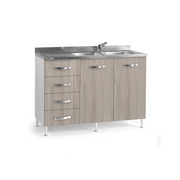 Sublavel für Cucina Olmo 2 Türen mit SX -Schubladen 120x50xh 85 cm