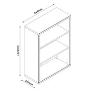 Libreria Bassa con 2 Ripiani Regolabili - Dimensioni: 111.90 cm x 81.60 cm x 35.70 cm