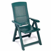 Poltrona Pieghevole in Resina Tampa Verde - 60 x 61 x 109 cm