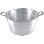 Leder -Aluminium -Pan Caldara, Abmessungen 36x19,5 cm.