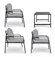 Anthracite Garden Lounge mit abnehmbaren Kissen