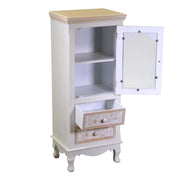 Woodwood Cabinet Andorra 1 -Door -Glas + 2 Schubladen CM40X30H100
