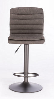 Dunkelgrauer Barhocker im Vintage Eco -Leder