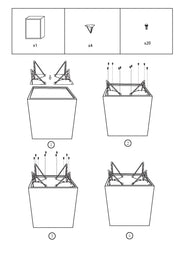 Mobile Budapest Urban Bedhouse 2 Schubladen 40x30 x H46 cm