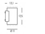 LED 10W+10W 3000K Applikat zeigen Grafite Line