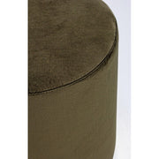 Pouf Green Velvet Effekt mit Goldband 35 x 40 h cm