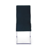 Wohnzimmerstuhl im schwarzen Öko -Leder Thelma 44x58x H104 cm