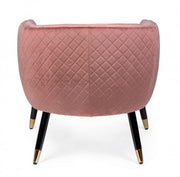 Caitlin gepolsterter Sessel mit alter rosa Samt bedeckt