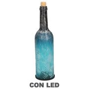 Pavonblau -Glasflasche mit runden LED CMø8H29