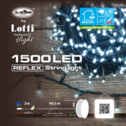 Lineare Kette 1500 kalte weiße LED 60,5 m in Spule