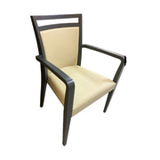 Alpha -Stuhl im Holz Beige Eco -Leather