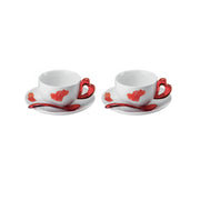 Guzzini - Set 2 Cape Cups in Keramik mit Love Saucer 200 ml