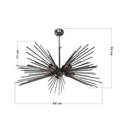 5 -Light Deckenlampe Salem Mdl3806 Black Metall