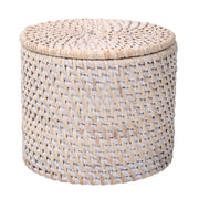 Rattan Algarve White Round Rund Cmø15H13