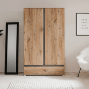 UNNA60A Eichengarderobe Ancient Two Türen und Schublade