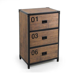 Städtische Industrieschubladenmöbel Metallholz 59 x 39 x 89 h cm