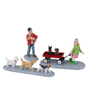Lemax Puppy Parade Set von 3 - Set von 3 Parade Welpen für das Weihnachtsdorf