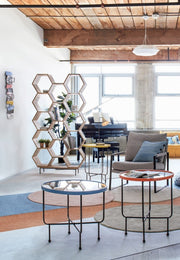 2x Wanddekoration Mondrian 80.5x35