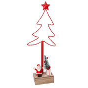 LED -Metallbaum mit Santa Claus Red CM7X15H39