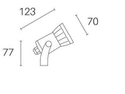 6W LED Spotlight 4000k Graphitlinie