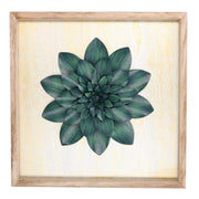 Bild von Holzmetallblaue Blume CM35X35X3