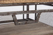 Boarding -Schublade in Stahl und Holz 129,5 Stunden cm