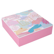 Holzbox 9 Multicolor -Kompartimente Rahmen CM24x24H7