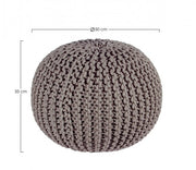 Moderner Pouf mit dunkelgrauem Verflechtung von 50 cm