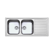 SAXT333A SINK 2 TANKS 116x50 cm rechts Effez