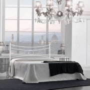 Doppel -Eisenbett mit weißer Eisenlampe Konzentration 166x202x H117 cm