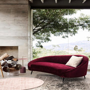 2 -seerer Sofa Seraphin Wein Velvet -Effekt