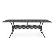 Outdoor -Tisch Ivrea rechteckig Anthrazit 107 x 213 cm