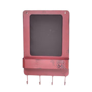 Lavagna Metall Red Bristol mit Regal und Hängen 4 Sitze CM35x57.5x7