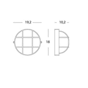 Plaf.picc.gabbbia White Round Industrial Line