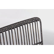 Zeitgenössischer Stil Stuhl in Stahl und Kubu Black Lucila 45x55x H85 cm