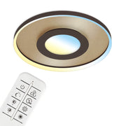 CCT -LED -Deckenlampe, Ø 49,5 cm, 25 W, 3000 lm, Goldbraun