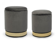 Set2 pouf Container Milena Grigio SC