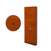 Slim Slim in ENNOLTLED -Holz 5 Ribalte Antike Walnuss H.180x65x15 cm