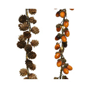 Weihnachtsghirand 110 cm 15 l mit Kiefernkegeln und Nüssen