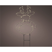 Renna Metall mit 280 externer LED H47CM Schwarze Farbe ...