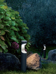 Outdoor -Lampe im sterben -cast -Aluminium mit Opallautsprecher - 9W - 1155 Lumen - Klasse E - 4000 ° K Graphit