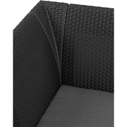 Emma Corner Garden Lounge, 5 Sitze mit Tisch, Graphitfarbe