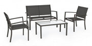 Set 4 Anthrazit -Metall Wohnzimmer