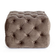 Pouf in Velvet Tortora Evan S 62x62x H46 cm