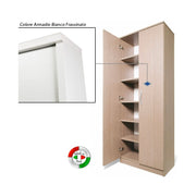 Kleiderschrank weiße mobile Schuhzeiten Fälligkeitstüren 6 Regale CM182X71X38